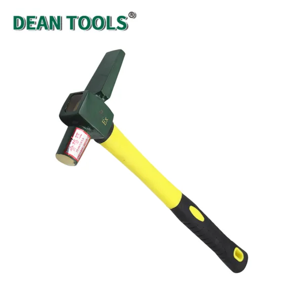 Non-Sparking Flat Testing Hammer, Non-Sparking Testing Hammer, Spark-free Safety, Fiberglass Handle,Aluminum Bronze photo-4