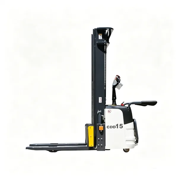 Sit Down New Forklift 1.5 Ton 4.5m Portable Small Mini Hydraulic Triple Mast Pallet Electric Stacker photo-5