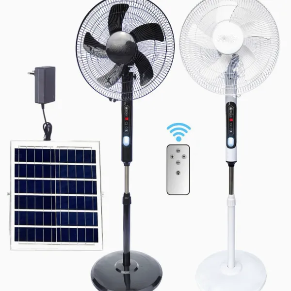 18 Inch Cooling Ventilation Rechargeable Solar Fan Electric Fan/solar Fan（Wechat:13510231336）