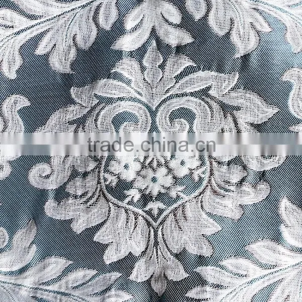 Blue Jacquard Sofa Fabric Recycled Polyester Fabric photo-3