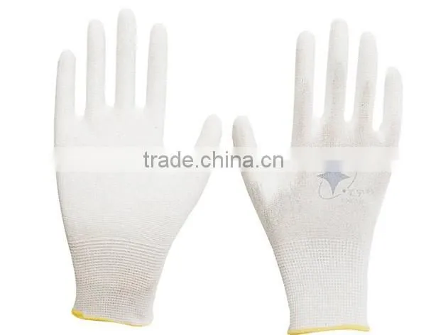 Antistatic pu Coated Gloves/ Nylon Work Gloves photo-3