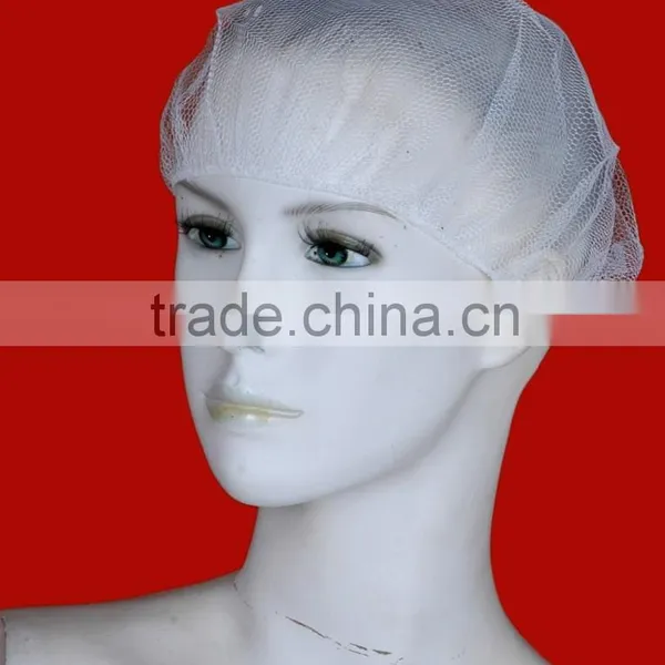 Disposable White Brown Red Blue Hair Net Stockinet Nylon Polyester Mesh Cap photo-2