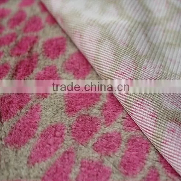 100% Polyester Printed Fake Plush Fabric Textile photo-2