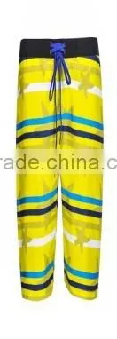 Yellow 100% Polyester Board Short