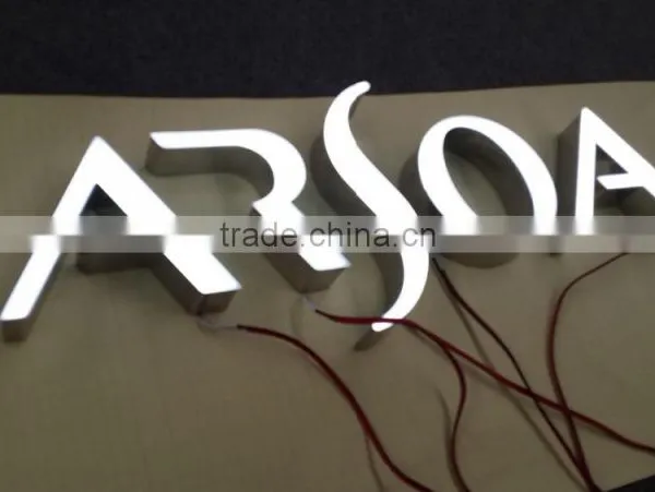 Custom Shop Front Logo in Stainless Steel 3D and Backlit Logo photo-5