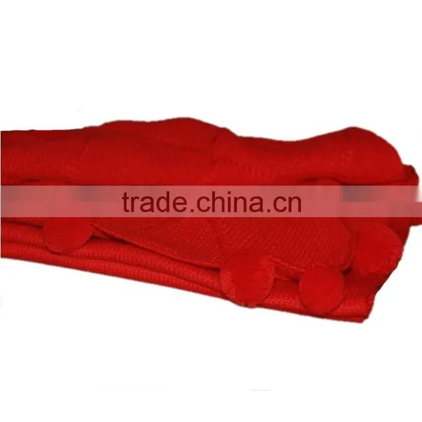 Lady Red Acrylic Knitting Scarf Shawl photo-4
