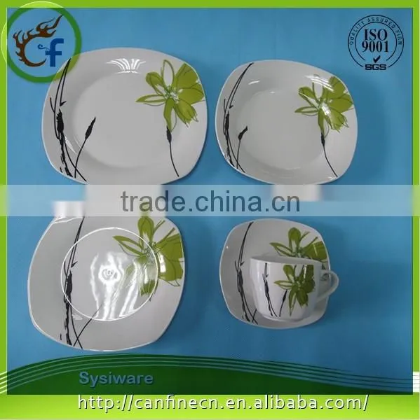 Square Hotel Dinnerware Porcelain Ware Dish