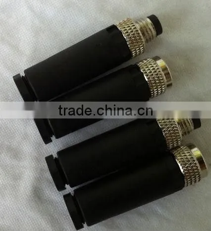 M12 Female Male Cable Connector 4 Poles 4 Pins, M12 Straight Angled Moulded Cable Connector (IBEST) Quality Choice photo-6