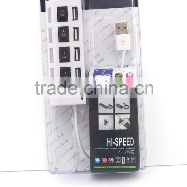 Portable 4 Ports USB 2.0 USB HUB 3.0 For Card Reader/USB Mouse/Keyboard/U Disk photo-6