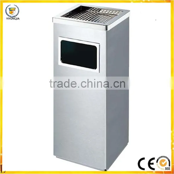 Painting Metal Classical Fashion Open Side Lobby Floor Trash Bin photo-2
