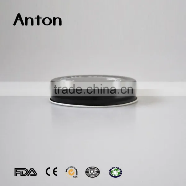 Black 72mm Tinplate Lids OEM Logo is Welcome photo-2