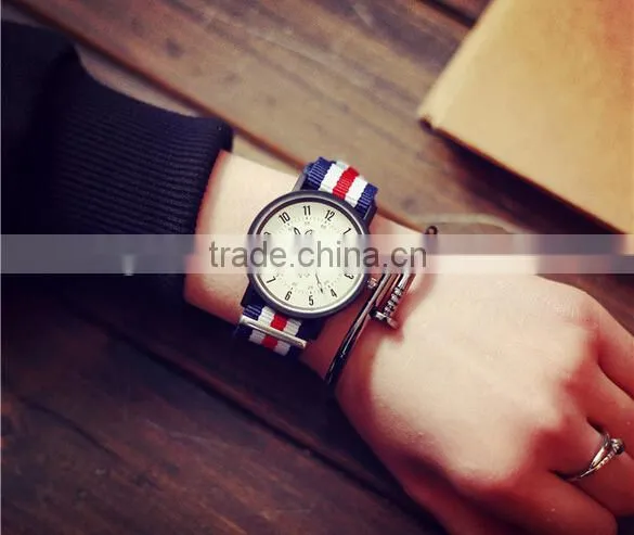 Retro Unisex Watch, Boyfriend Watch, Nylon Watchband, Antique, Brass Watch, Unique Watches, Vintage Style Leather Watch photo-6