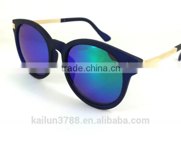 Square With Metal Half Frame Mirror Lens Glasses photo-5