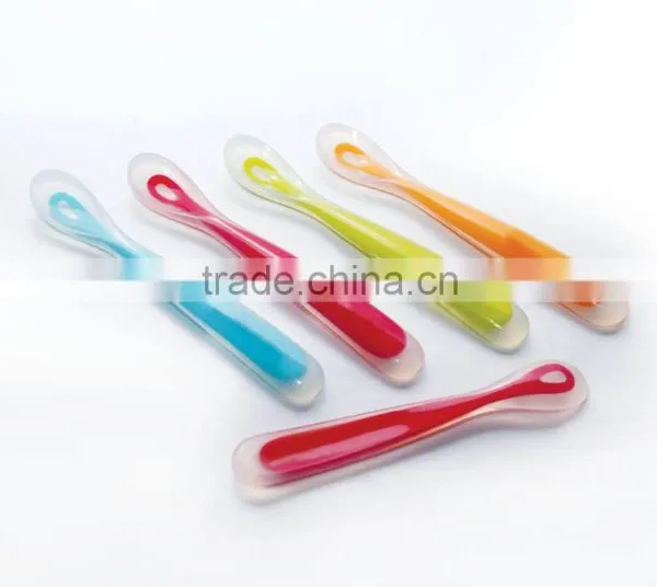 Hot Safe and Health Feeding Baby Silicone Spoon photo-4