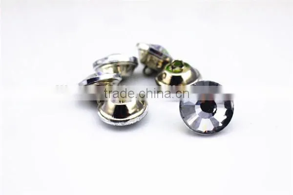 Clear Crystal Glass Fashion Designer Clothing Buttons photo-2