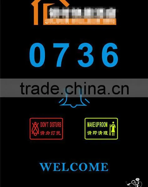 Customized Electronic Door Plate Digital Door Plate Electrical Room Number House Number Sign Plate photo-5