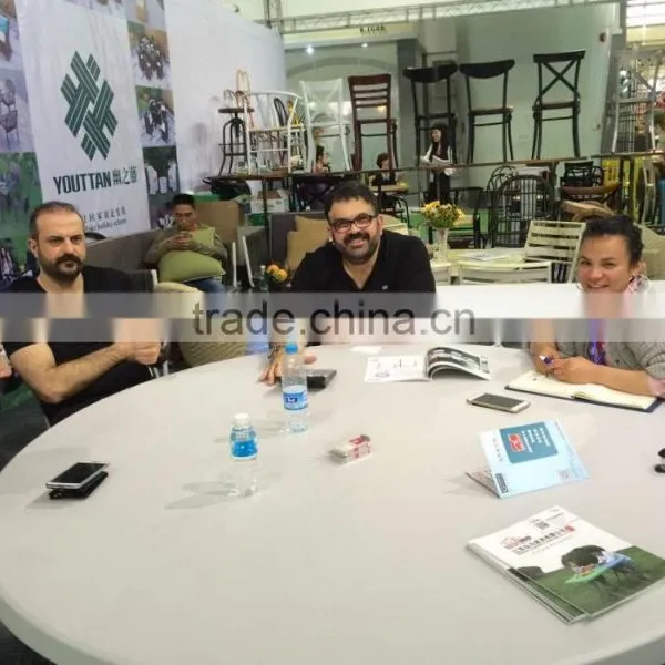 Round Plastic Folding Table and Chair Set Used for Meeting photo-2