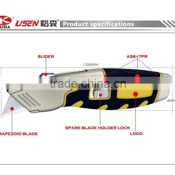Heavy Duty Utility Cutter Blades With Spare Blade Inside Utility Knife photo-3