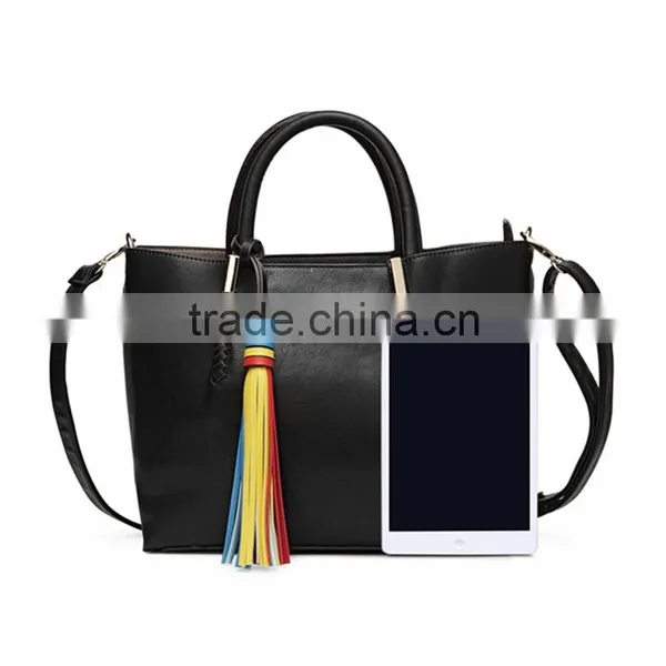 Beautiful Ladies Leather Handbag Decorated Tassels Fashion Ladies Handbags photo-2