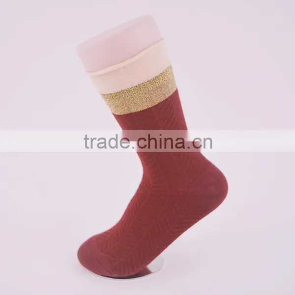 Lady 200N Fashion Socks With Lurex Strip Under the Cuff Sock photo-2