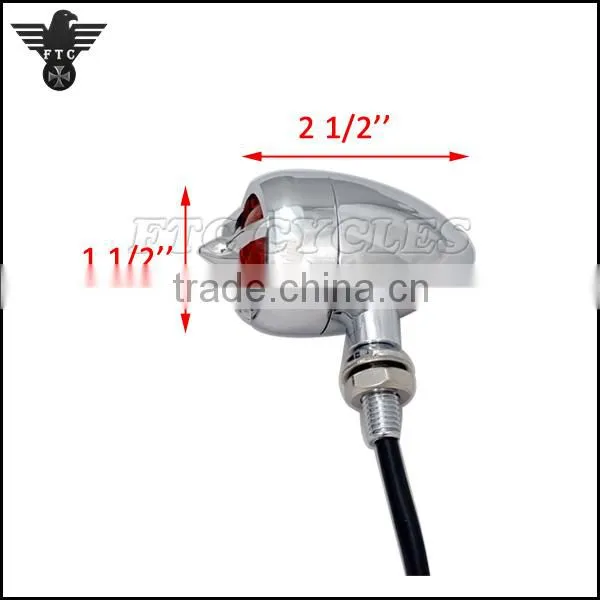 Chrome Tribar Vintage Aftermarket Motorcycle Turn Signals for Harley Sportster photo-6
