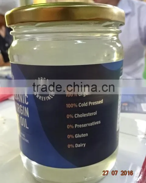 RAW EXTRA VIRGIN COCONUT OIL COLD PRESSED (ORGANIC CERTIFIED)
