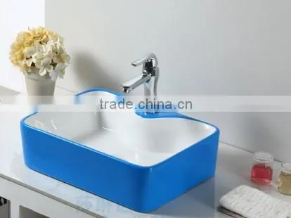 European Style Color Art Basin With Facuet photo-2