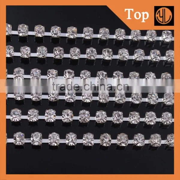 Machine Cut Good Quality Crystal Rhinestone Wholesale Cup Chain photo-5