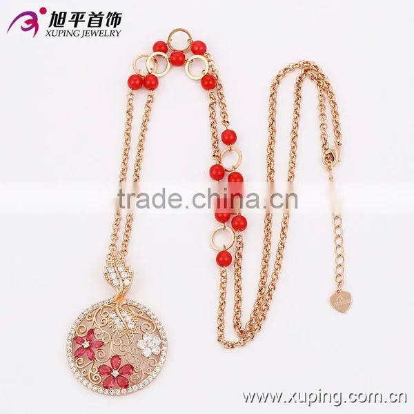 Latest Design Rose Gold Plated Cubic Zircon Copper Wedding Elegant Necklace photo-2