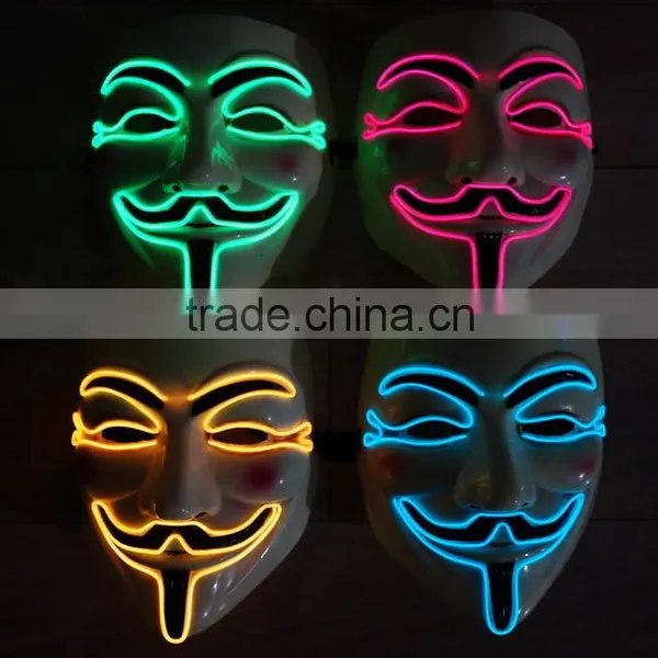 EL Wire V For Vendetta Mask / V for Vendetta el Wire Mask / Vendetta el Wire Mask photo-6