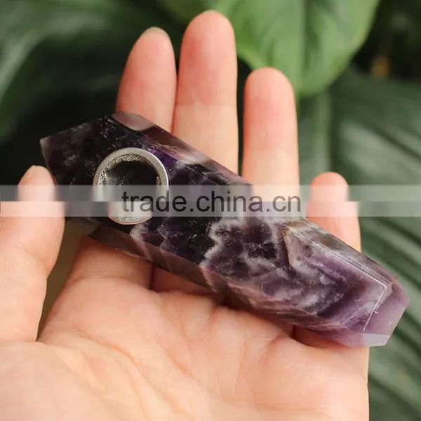 Wholesale Chevron Amethyst Crystal Smoking Pipes for Healing photo-6
