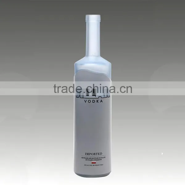 Hot Selling Boston Shape Liquor Bottles Fancy Frosted Beverage Bottle Spray Printing Bottles photo-5