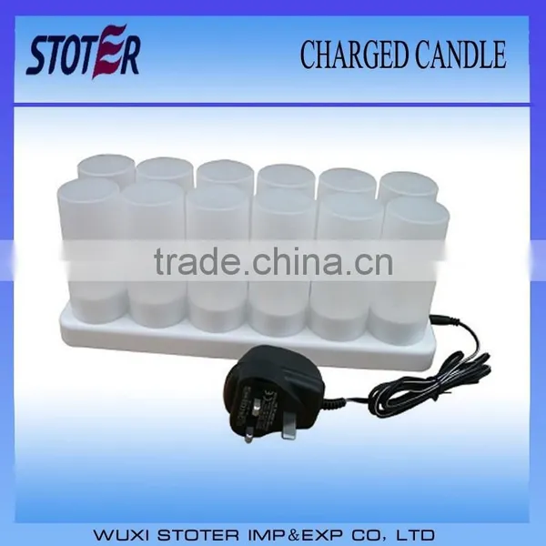 Rechargeable Tea Light Candle With Cup ,inductive Charging Led Candle photo-2