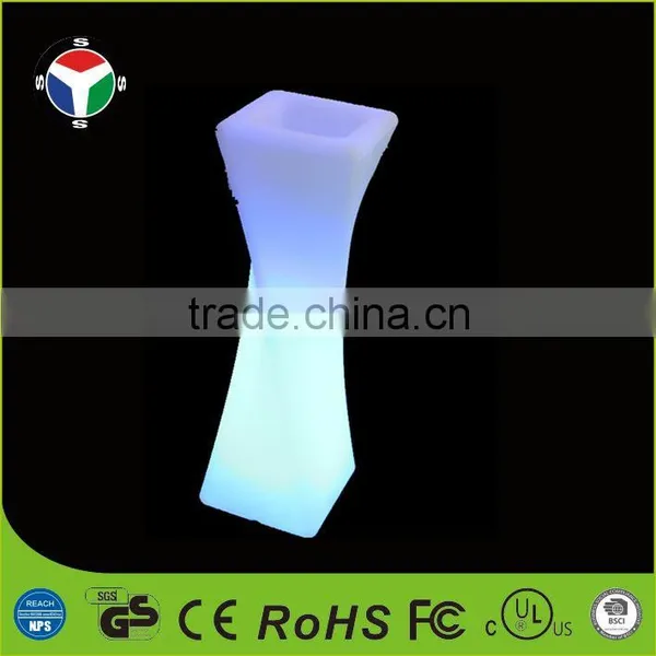 LED Color Changing Decoration Waterproof Plastic Twisted Flower Pot