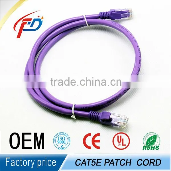 1m 2m 3m Stranded Copper Cat5e Cat6 RJ45 Red Purple Orange Patch Cord photo-3