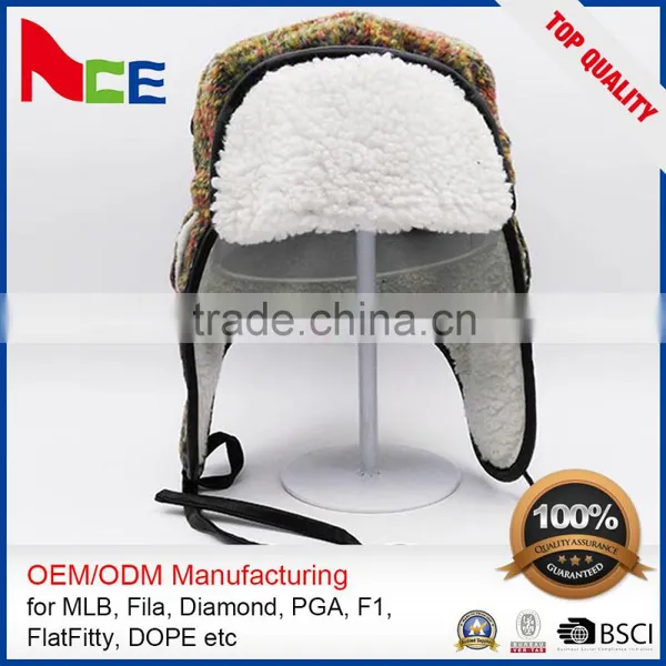 Heavy Woollen Baseball Cap Cotton Polyester Winter Hats