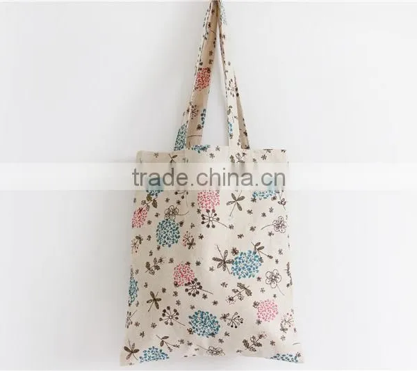Flowers and Leaves Pastoral Wind Canvas Bag photo-4
