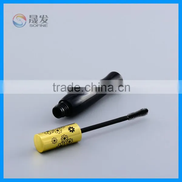China Manufacturer Makeup Slim Black Double End Gold Head Side Mascara Tube photo-3