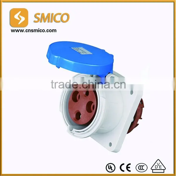 CEE 63A Panel Mounted Male and Female Industrial Plug and Socket photo-2