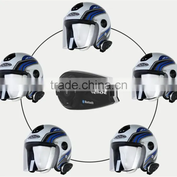 Factory!!V5 Motorcycle Helmet Headset Bluetooth Talkie Walkie for 1200m 5 Riders Full Duplex Talking Simultaneously photo-5