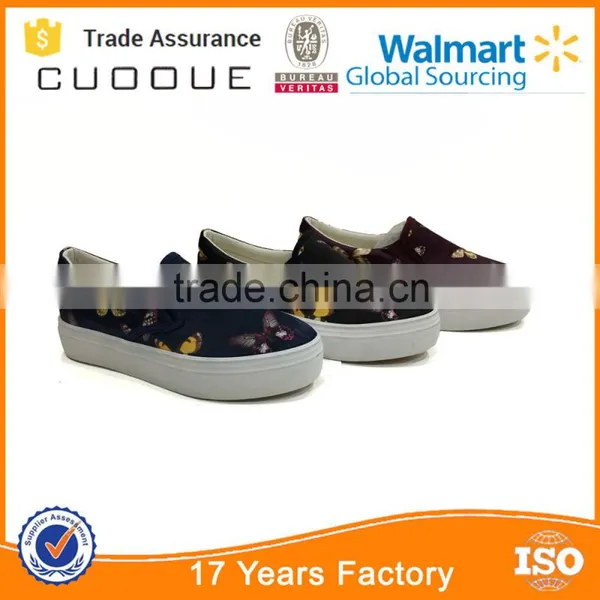 Fashion Vulcanized Screen Printing High Platform Outsole Canvas Shoes Woman Shoes photo-4
