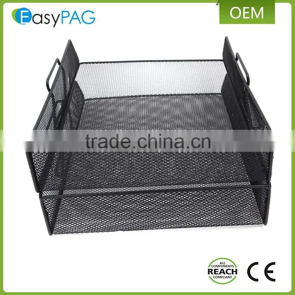 Metal Mesh Desk Office Desk Organzier Magazine Rack / Holder Document Tray With Becket photo-4
