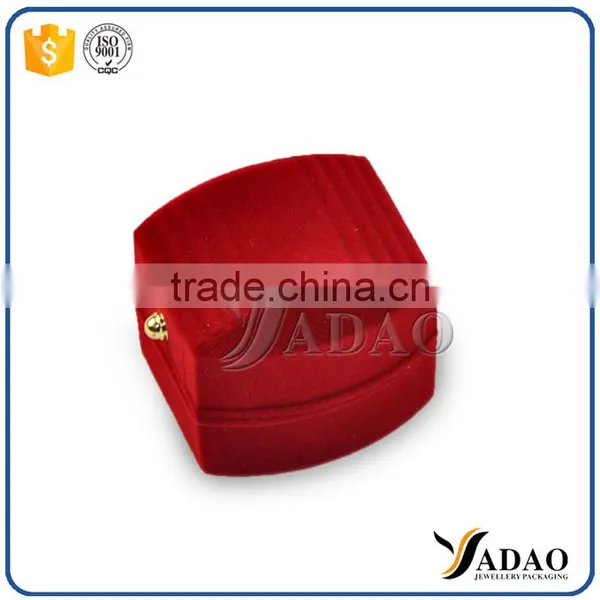 Most Cheap Red Flocking Packaging Small Jewelry Boxes for Ring photo-6