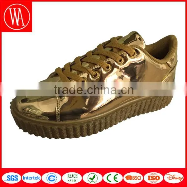 Wedge Women Golden Shoes