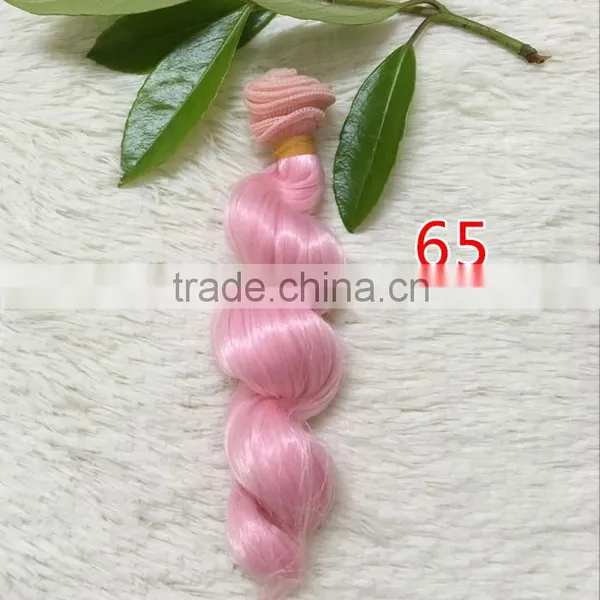 High Temperature Wire Fiber Curly Hair Weft for DIY BJD Doll Hair photo-2