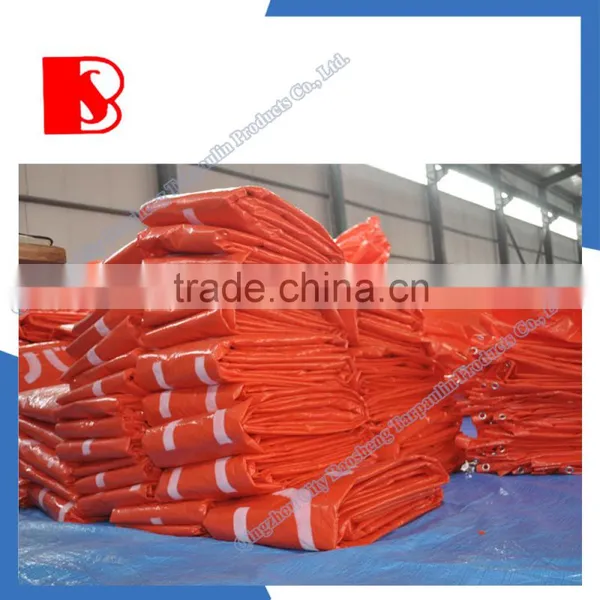 Waterproof China PE Tarpaulin Factory Hot Sale Truck Tarpaulin,Orange Red pe Tarpaulin, pe Tarpaulin Covers photo-4