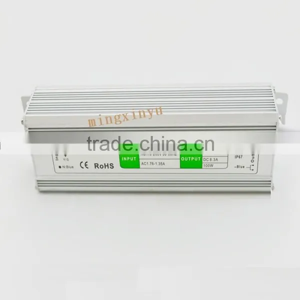12v 100w Waterproof IP67 Ac/dc Led Driver , Outdoor 100w Power Supply With 2 Years of Warranty photo-2