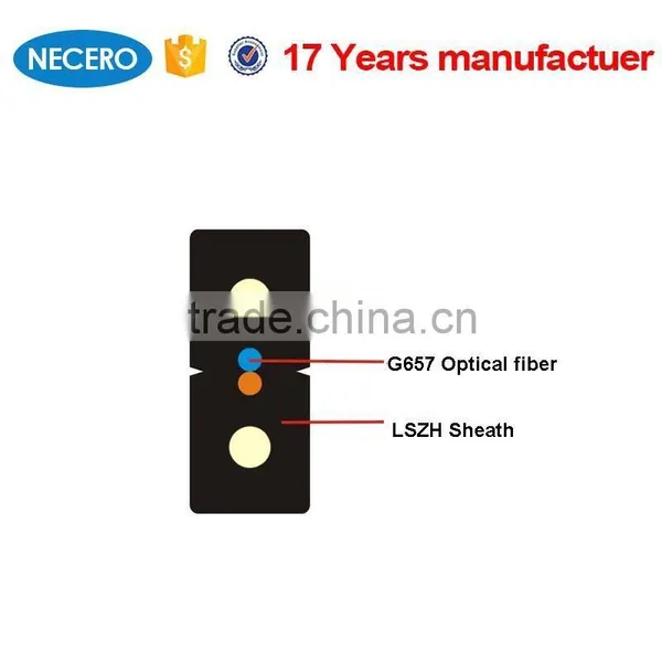 Best Quality Large Bending Radius Ftth Outdoor 2core Fiber Optic Cable Price per Meter photo-2