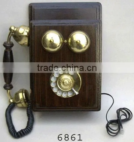 Telephone, Antique Telephone, brass antique telephone