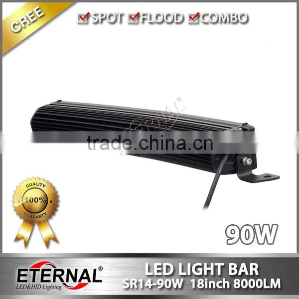 90W High Power Curved Light Bar Spot Flood Combo Marine Boat Motor Sports 4x4 Pick up Truck Trailer Lamp photo-3